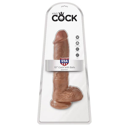 KING COCK - REASLITIC DILDO WITH TESTICLES 10 TAN