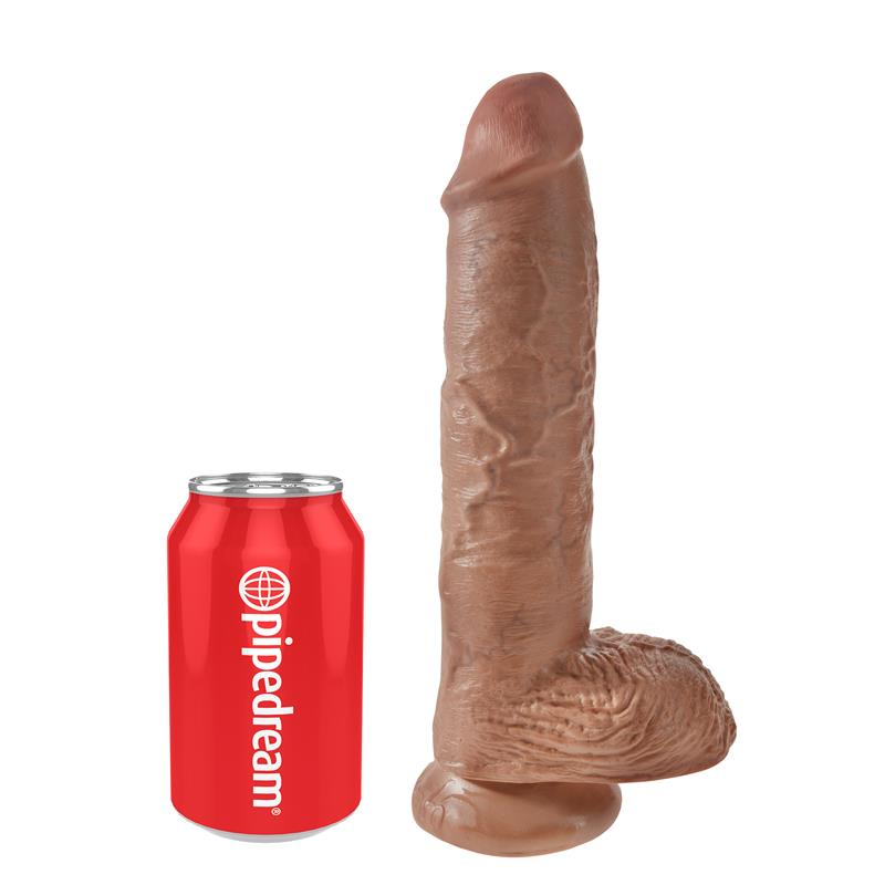 KING COCK - REASLITIC DILDO WITH TESTICLES 10 TAN