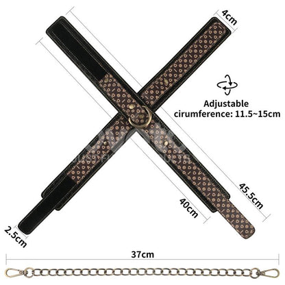 LOVETOY - REBELLION REIGN CROSSED HANDCUFF WITH CHAIN