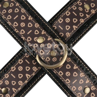LOVETOY - REBELLION REIGN CROSSED HANDCUFF WITH CHAIN