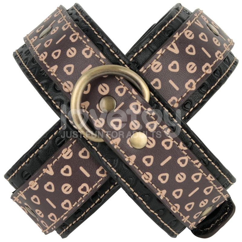 LOVETOY - REBELLION REIGN CROSSED HANDCUFF WITH CHAIN