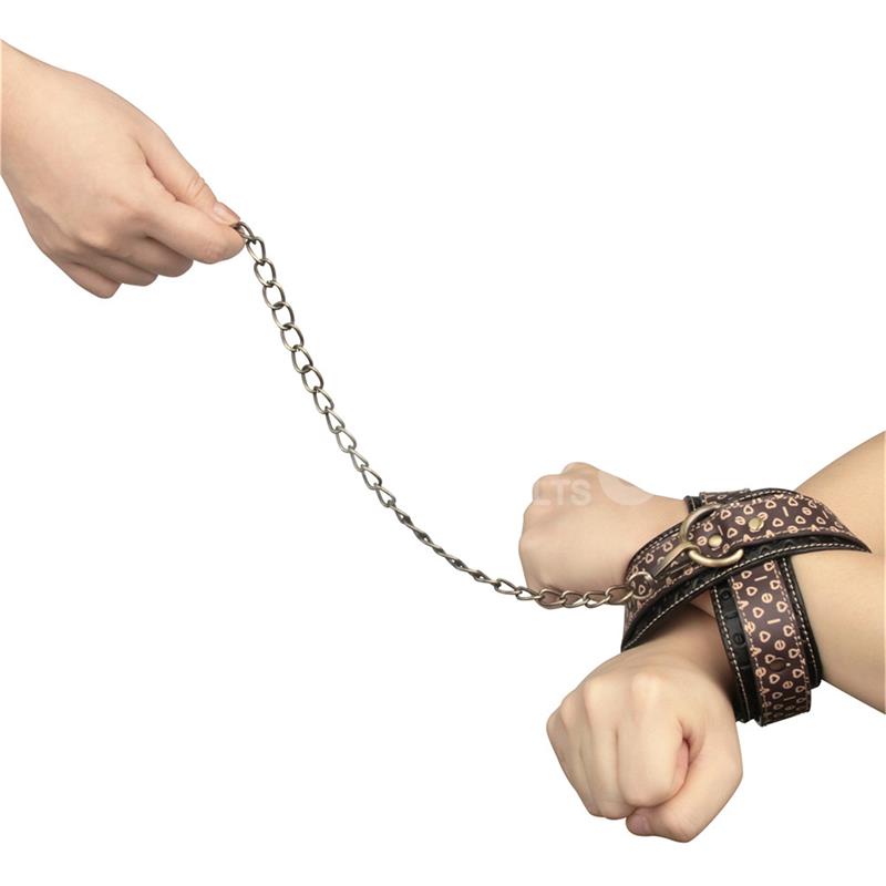LOVETOY - REBELLION REIGN CROSSED HANDCUFF WITH CHAIN