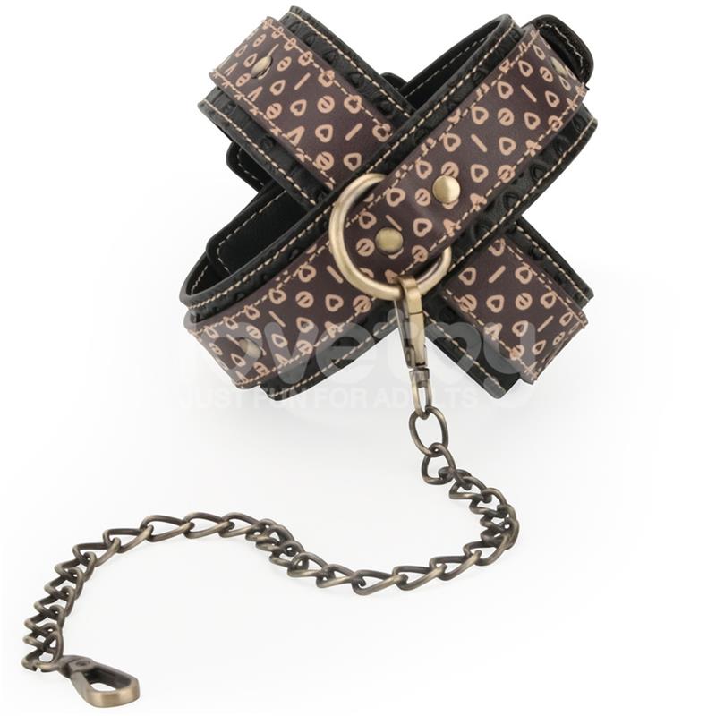 LOVETOY - REBELLION REIGN CROSSED HANDCUFF WITH CHAIN
