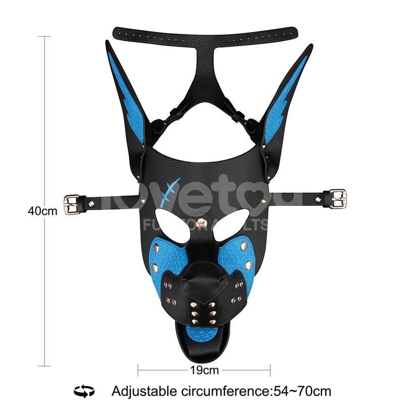 LOVETOY - REBELLION REIGN SCARRED ALPHA PUP MASK BLUE