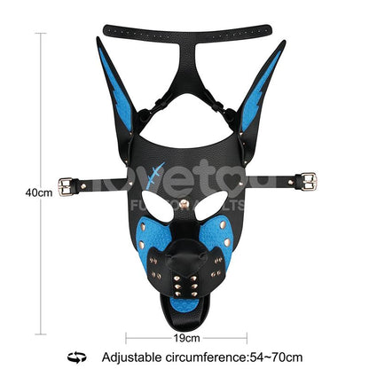LOVETOY - REBELLION REIGN SCARRED ALPHA PUP MASK BLUE