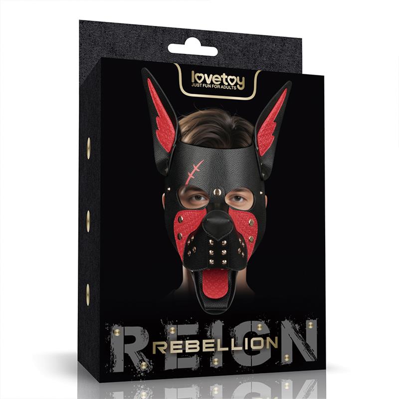 LOVETOY - REBELLION REIGN SCARRED ALPHA PUP MASK RED