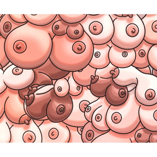 DIVERTY SEX - RECTANGULAR PC MAT BREAST DESIGN 22 X 18 CM