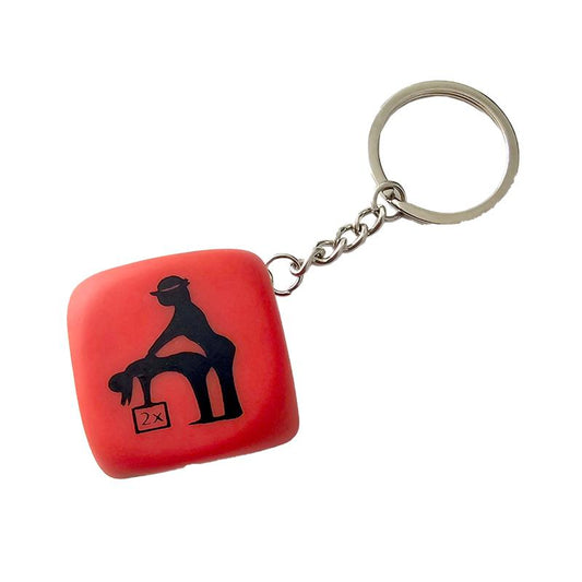 DIVERTY SEX - RED POSITION DICE KEYCHAIN