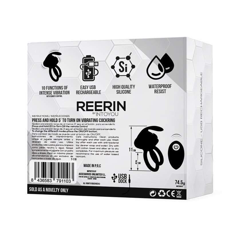 TARDENOCHE - REERIN DUAL VIBRATING RING USB REMOTE CONTROL USB SILICONE