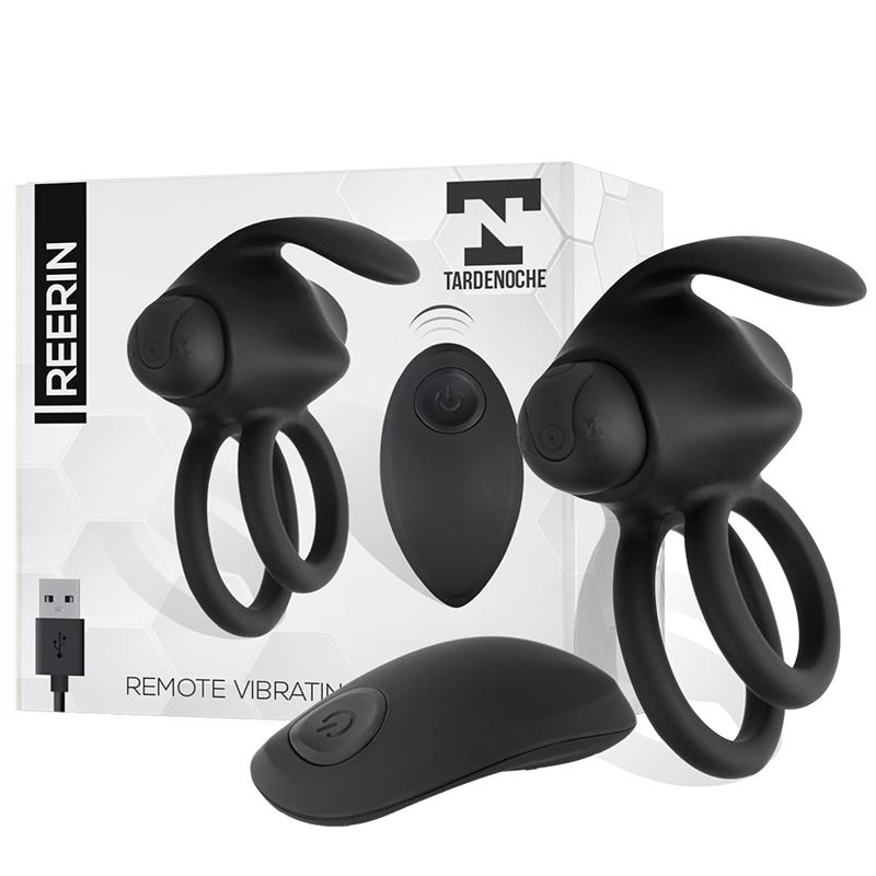TARDENOCHE - ANNEAU VIBRANT DOUBLE REERIN TÉLÉCOMMANDE USB SILICONE USB