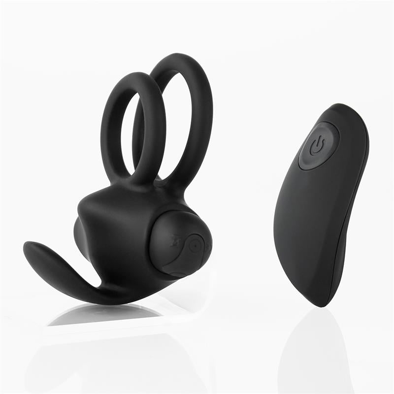 TARDENOCHE - REERIN DUAL VIBRATING RING USB REMOTE CONTROL USB SILICONE