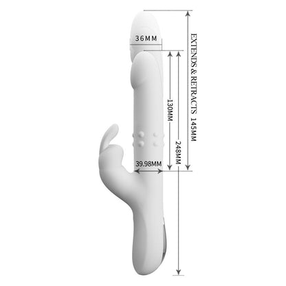 PRETTYLOVE - REESE VIBRATOR WITH ROTATING BEADS AND THRUSTING