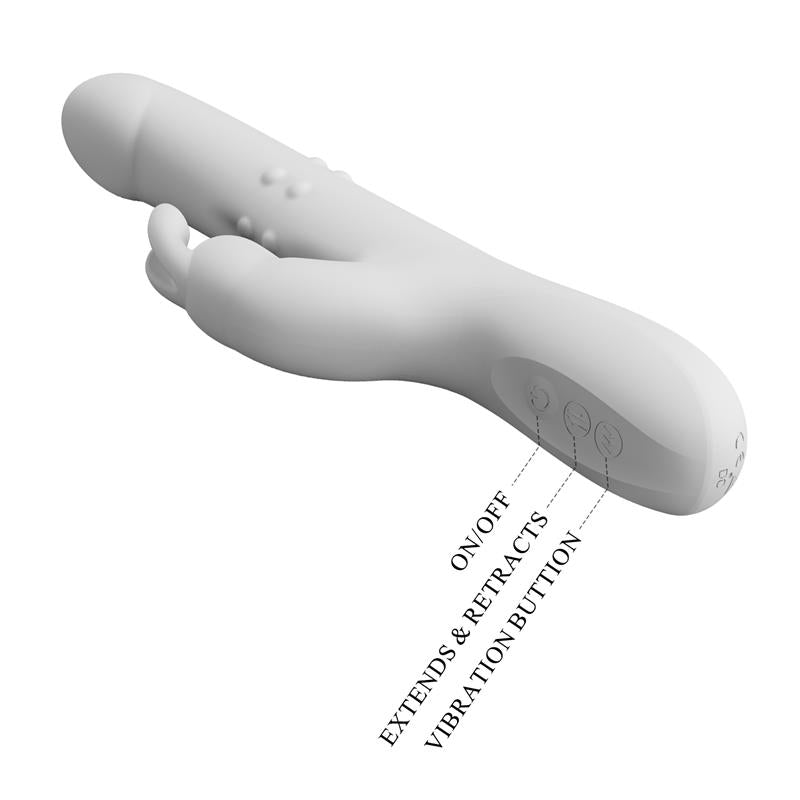 PRETTYLOVE - REESE VIBRATOR WITH ROTATING BEADS AND THRUSTING