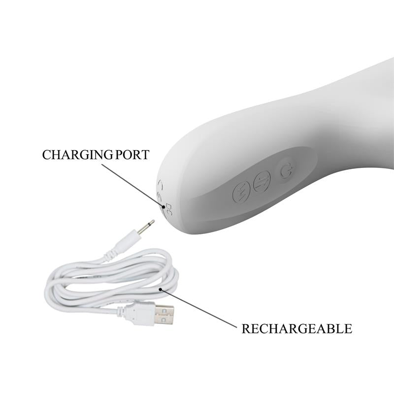 PRETTYLOVE - REESE VIBRATOR WITH ROTATING BEADS AND THRUSTING