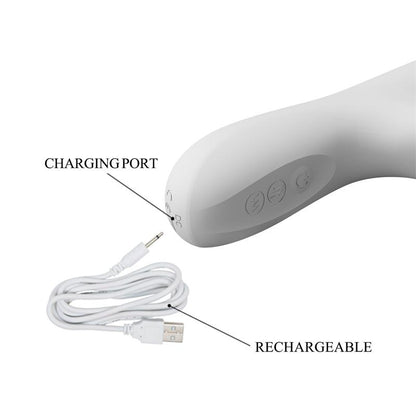 PRETTYLOVE - REESE VIBRATOR WITH ROTATING BEADS AND THRUSTING