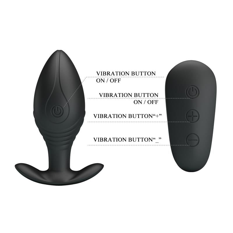 PRETTYLOVE - REGINA ROYAL BUTT PLUG WITH REMOTE USB