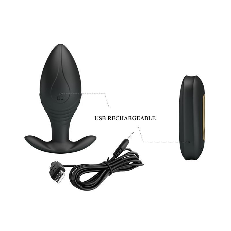 PRETTYLOVE - REGINA ROYAL BUTT PLUG WITH REMOTE USB
