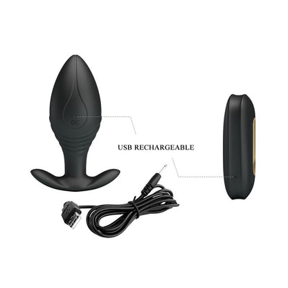 PRETTYLOVE - REGINA ROYAL BUTT PLUG WITH REMOTE USB