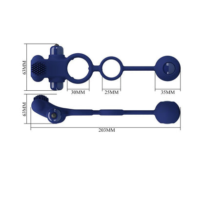 PRETTYLOVE - REMINGTON DOUBLE VIBRATING COCK RING