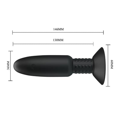 PRETTYLOVE - REMOTE-CONTROLLED ANAL PLUG WITH VIBRATION AND ROTATION - USB