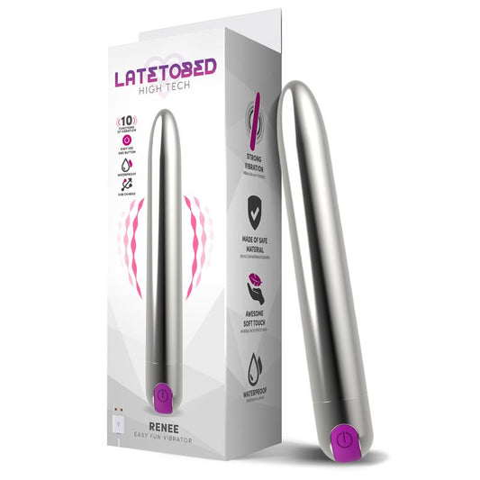 LATETOBED - RENEE VIBE 10 VIBRATING FUNCTIONS 18,5 CM USB SILVER