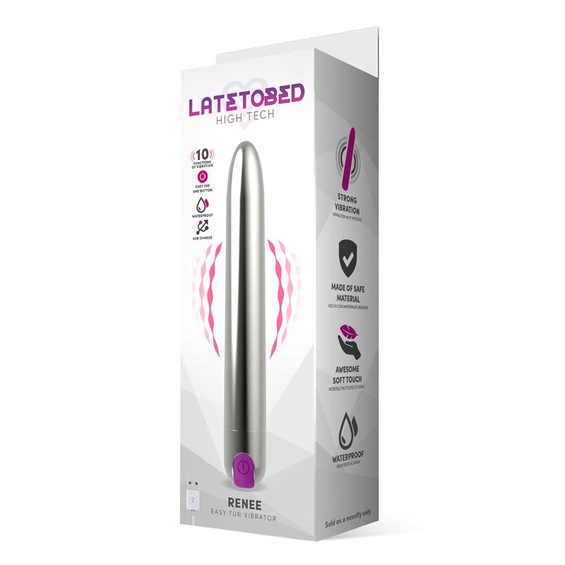LATETOBED - RENEE VIBE 10 VIBRATING FUNCTIONS 18,5 CM USB SILVER