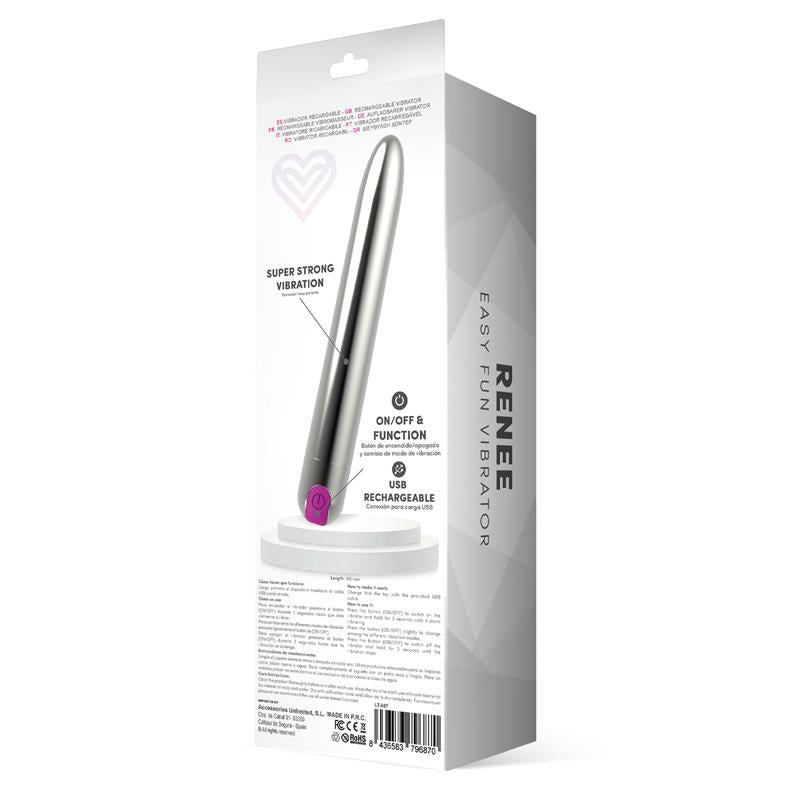 LATETOBED - RENEE VIBE 10 VIBRATING FUNCTIONS 18,5 CM USB SILVER
