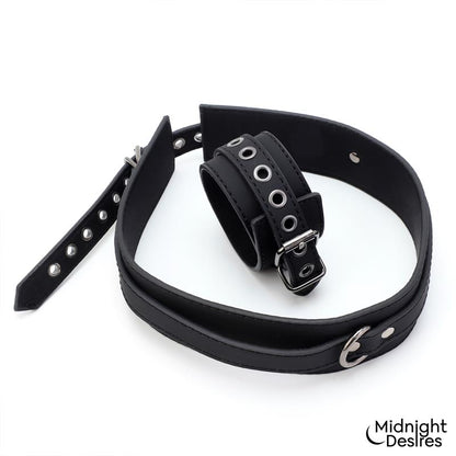 MIDNIGHT DESIRES - RESTRAIN SET WITH HAND AND THIGH CUFFS