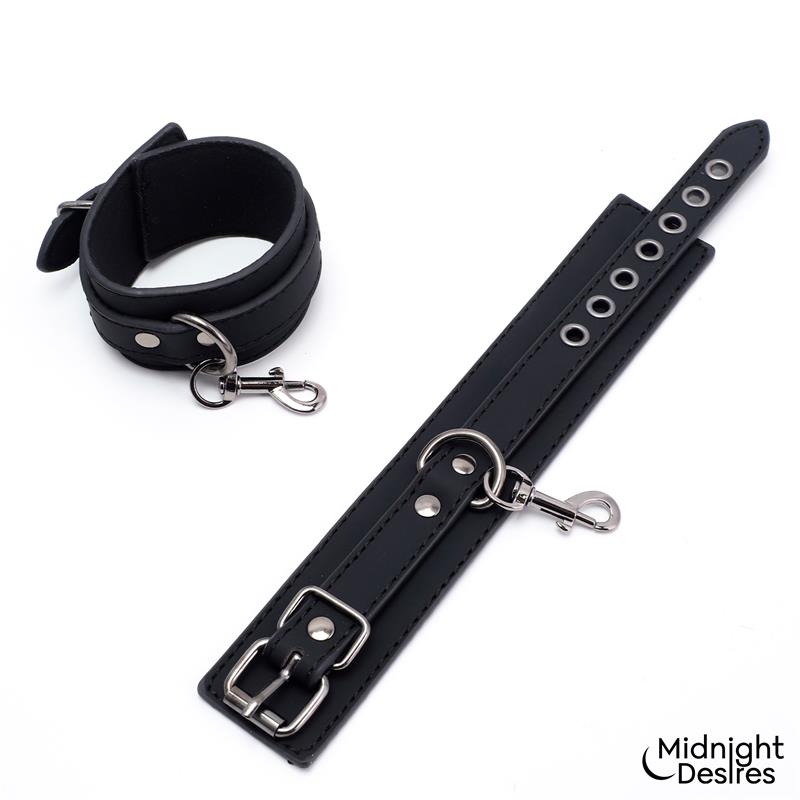 MIDNIGHT DESIRES - RESTRAIN SET WITH HAND AND THIGH CUFFS