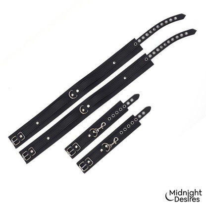 MIDNIGHT DESIRES - RESTRAIN SET WITH HAND AND THIGH CUFFS