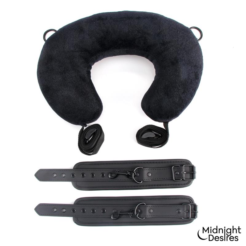 MIDNIGHT DESIRES - RESTRAINT SET WITH NECK PILLOW