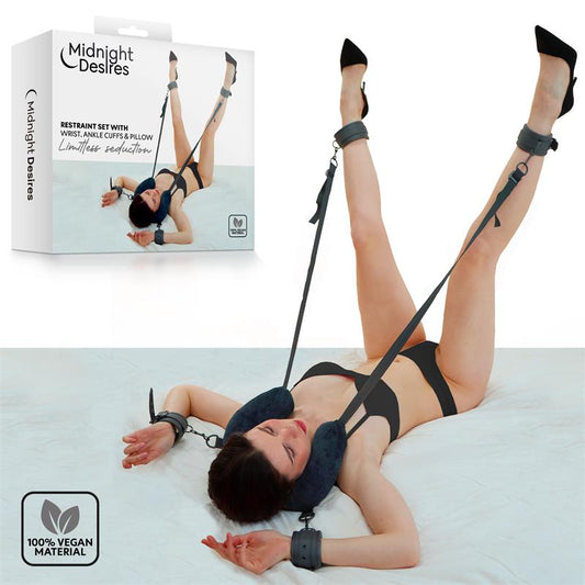 MIDNIGHT DESIRES - RESTRAINT SET WITH NECK PILLOW