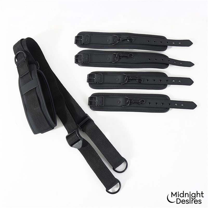 MIDNIGHT DESIRES - RESTRAINT SET WITH NECK SUPORT
