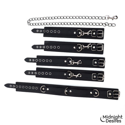 MIDNIGHT DESIRES - RESTRICTION SET WITH COLLAR AND CUFFS