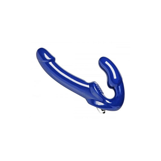 STRAP U - REVOLVER II VIBRATING STRAPLESS STRAP ON DILDO BLUE