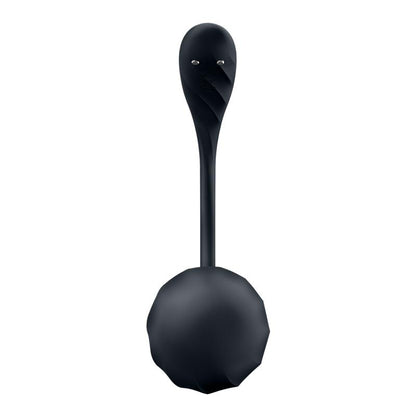 SATISFYER - RIBBED PETAL PANTY VIBRATOR APP BLACK