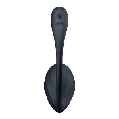 SATISFYER - RIBBED PETAL PANTY VIBRATOR APP BLACK