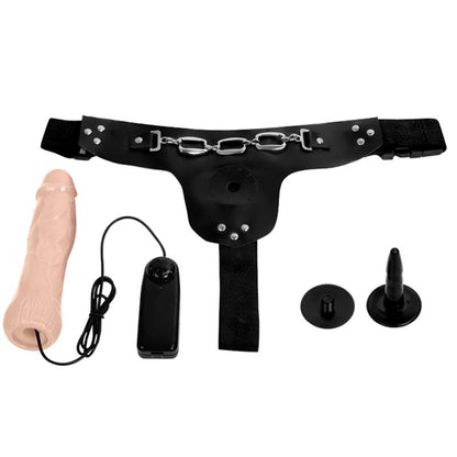 HARNESS COLLECTION LATETOBED - RIBBO MULTI-SPEED STRAP-ON HARNESS WITH REMOTE CONTROL
