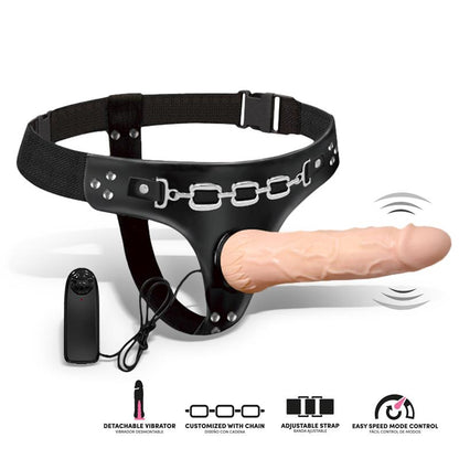 HARNESS COLLECTION LATETOBED - RIBBO MULTI-SPEED STRAP-ON HARNESS WITH REMOTE CONTROL