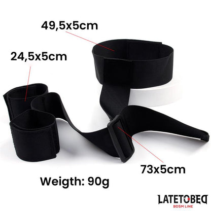LATETOBED BDSM LINE - RIBBON NECK TO WRIST BONDAGE