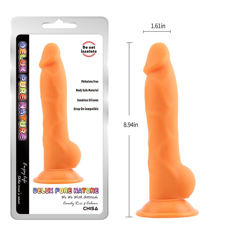CHISA - RICK.G LIQUID SILICONE DILDO ORANGE 22.7CM