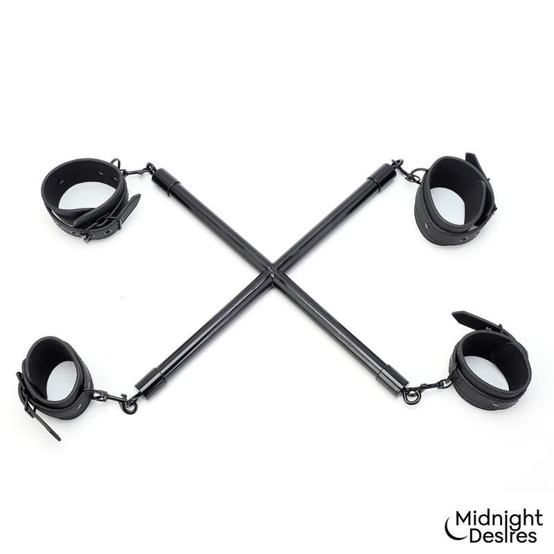 MIDNIGHT DESIRES - RIGID CROSSED BAR WITH CUFFS