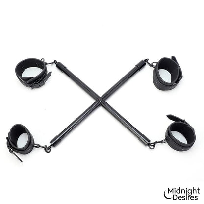 MIDNIGHT DESIRES - RIGID CROSSED BAR WITH CUFFS