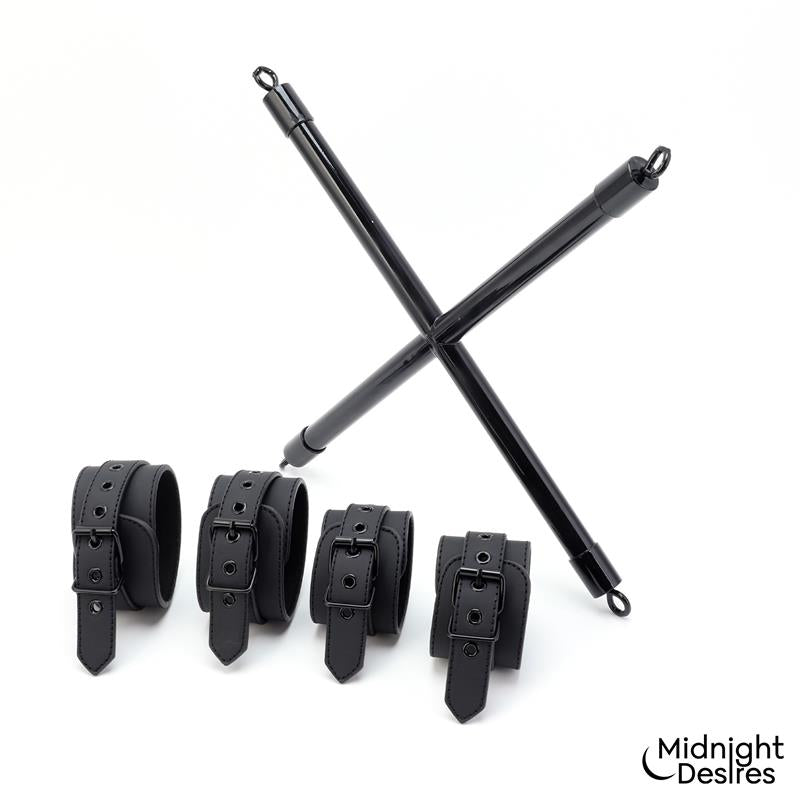 MIDNIGHT DESIRES - RIGID CROSSED BAR WITH CUFFS