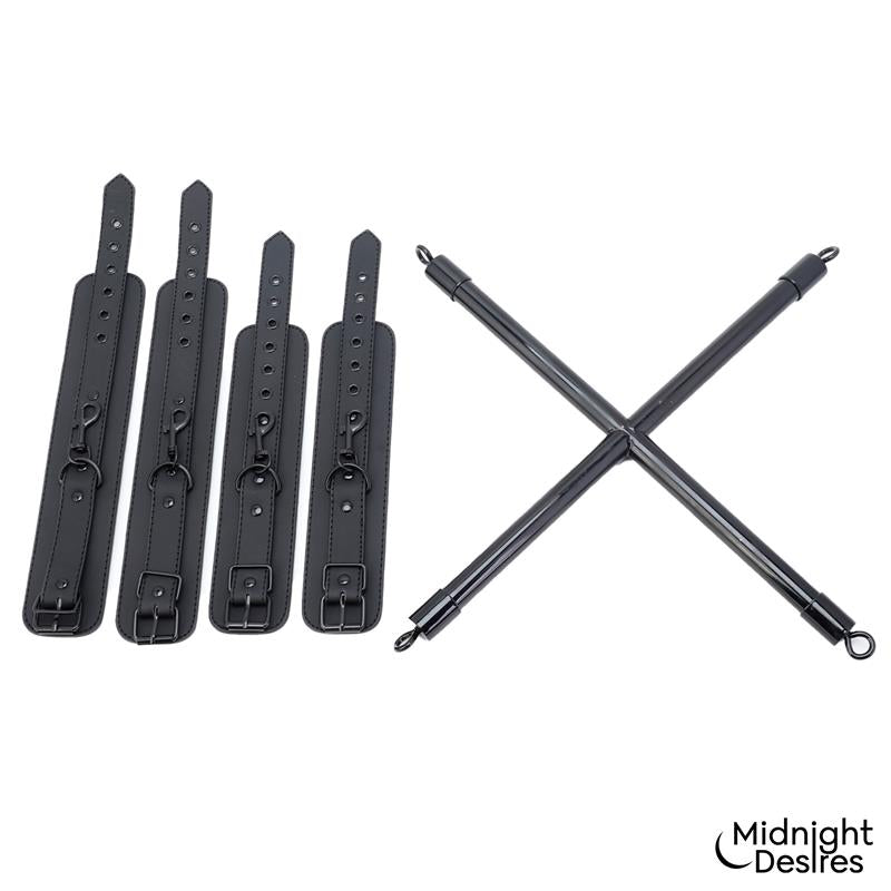 MIDNIGHT DESIRES - RIGID CROSSED BAR WITH CUFFS