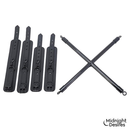 MIDNIGHT DESIRES - RIGID CROSSED BAR WITH CUFFS
