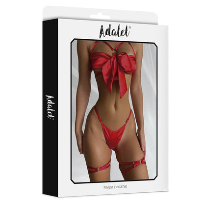 ADALET LINGERIE - RILEY BRA WITH BOW, THONG, AND GARTERS SET