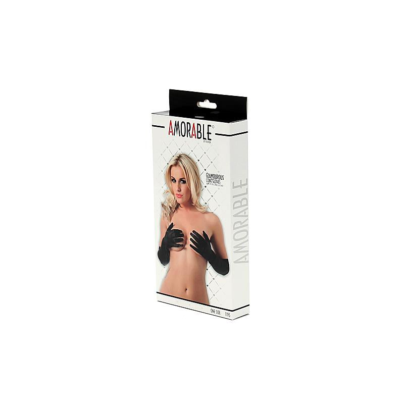 AMORABLE - LONG GLOVES BLACK ONE SIZE