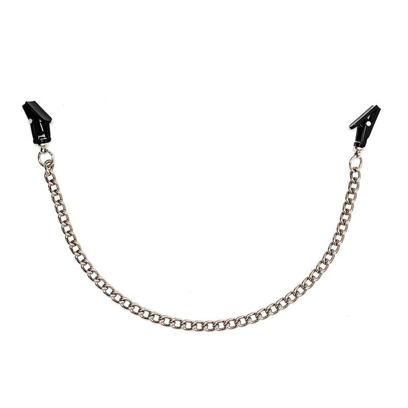 BONDAGE PLAY - NIPPLE CLAMPS WITH CHAIN