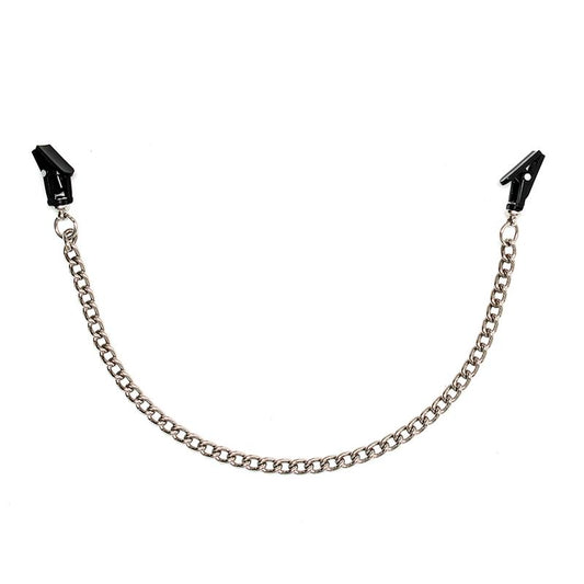 BONDAGE PLAY - NIPPLE CLAMPS WITH CHAIN